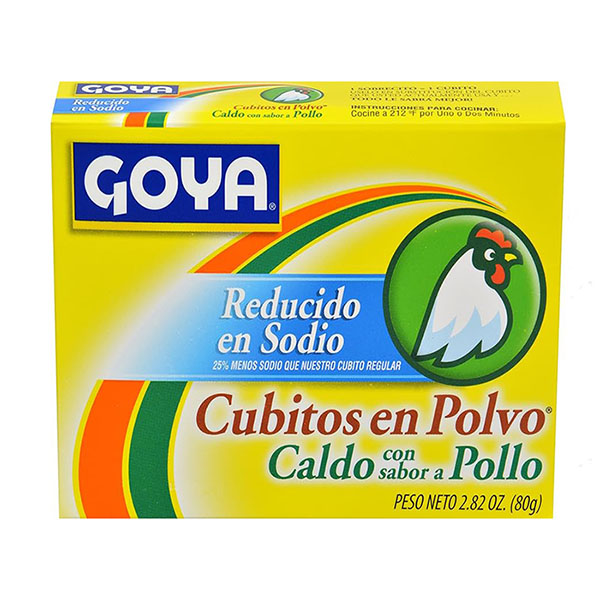 3237 Cubito de Pollo reducido en sodio Goya x 80 Gr x Un