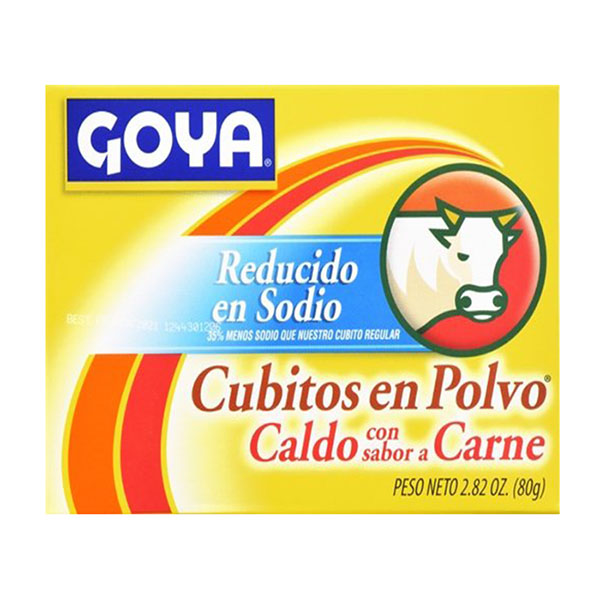 3239  Cubito de Carne reducido en sodio Goya x 80 Gr x Un
