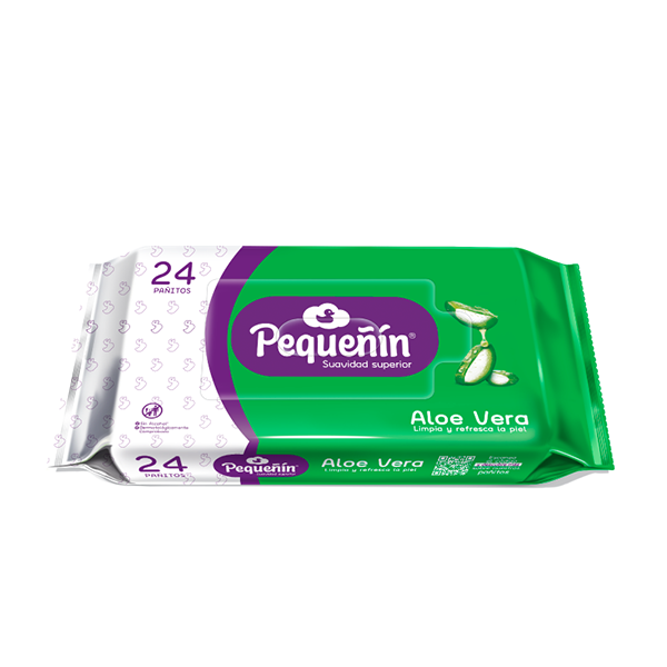 200101 Pañitos Humedos Pequeñin Aloe Natural Familia x 24 Un x Un