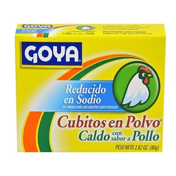 3237 Cubito de Pollo reducido en sodio Goya x 80 Gr x Un
