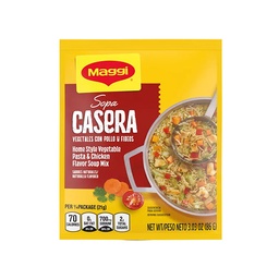 5440 Sopa Casera Vegetales con Pollo y Fideo Goya Maggi x 3,24 Oz x Un