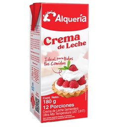 Crema de Leche Alqueria x 180 Gr x Un