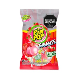 PIN POP Gigante Strawberry Aldor x 24 Un de 22 Gr x Un 